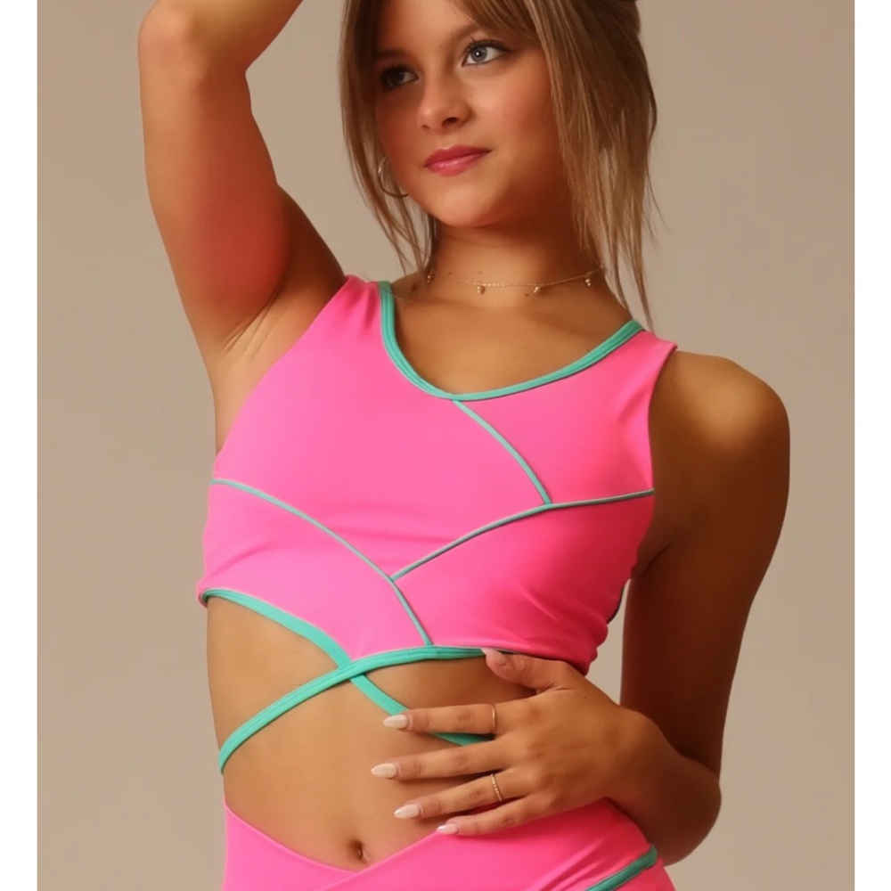 NWT Tiger Friday Dancewear Luna Crop Top Size CXL Color Hula - Picture 7 of 8